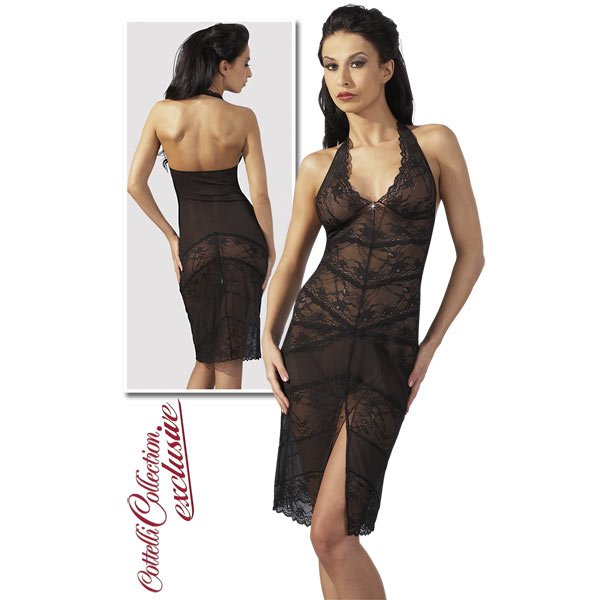 photo Φόρεμα Διάφανο Μαύρη-Δαντέλα S - Image 1