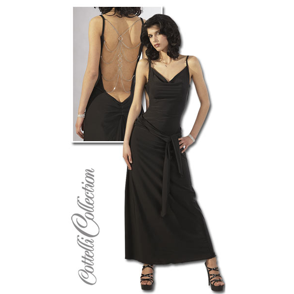 photo Μακρύ Φόρεμα με Αλυσίδες στην Πλάτη M - Image 1